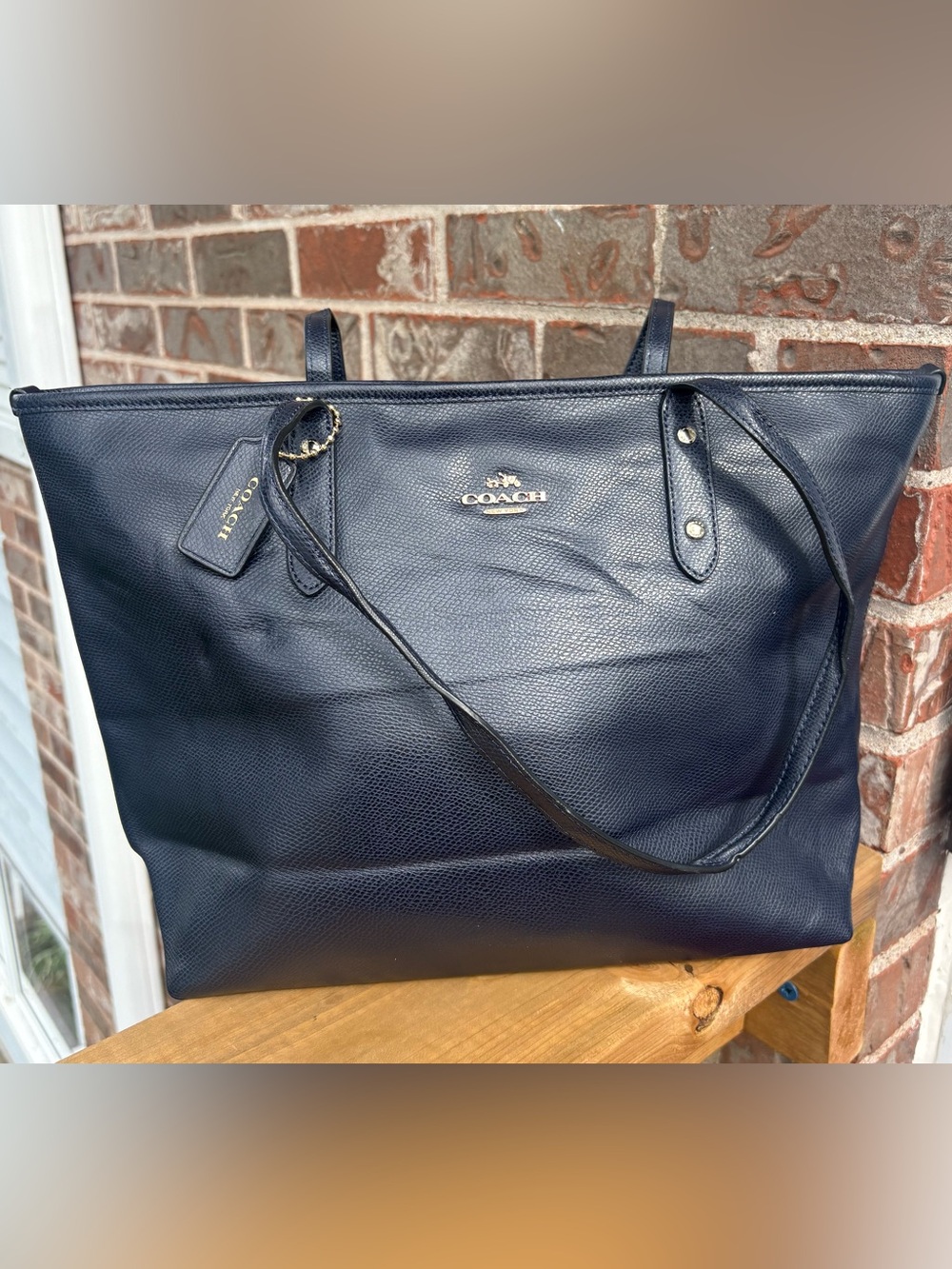 Coach City Zip Tote Navy